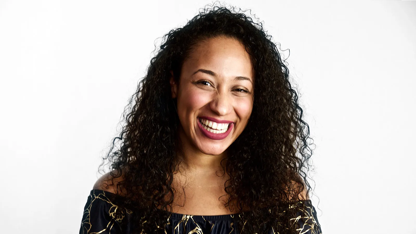 Studio portrait of Cynthia Malone smiling